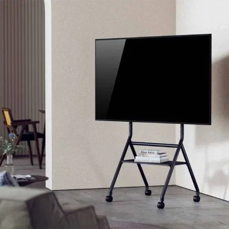 Aisens FT86FE-329 Soporte de Suelo con Ruedas para TV de 37-86 Pulgadas, Negro